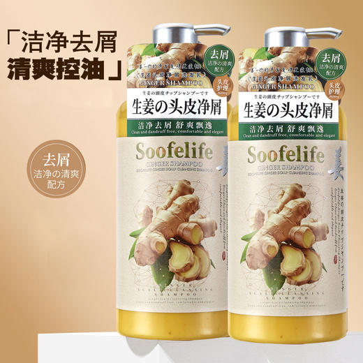 舒芬妮生姜头皮净屑洗发乳800ml（满一件赠同品洗发乳10ml） 商品图1