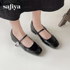 Safiya/索菲娅2025法式方头钻扣时尚低跟浅口银色玛丽珍单鞋SFD3111415 商品缩略图5