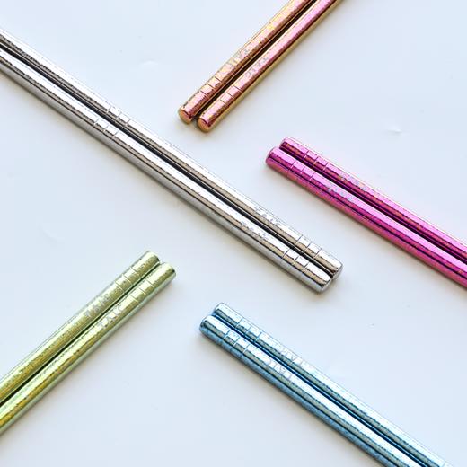 TAIC太可钛筷子户外家用防滑金属纯钛筷健康轻便纯钛餐具纯钛筷套装（10双装） 商品图3