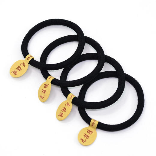 韩国加粗发圈黑色橡皮筋扎头发头绳女高弹力无接缝发绳发饰 1个 商品图3