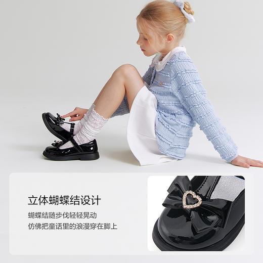 笛莎Deesha 女童童鞋2025秋新款低帮皮鞋 商品图4