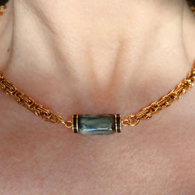 北京仓｜House of Fou-Opulent Deco -海洋色 瓷石 项链［土耳其设计师］