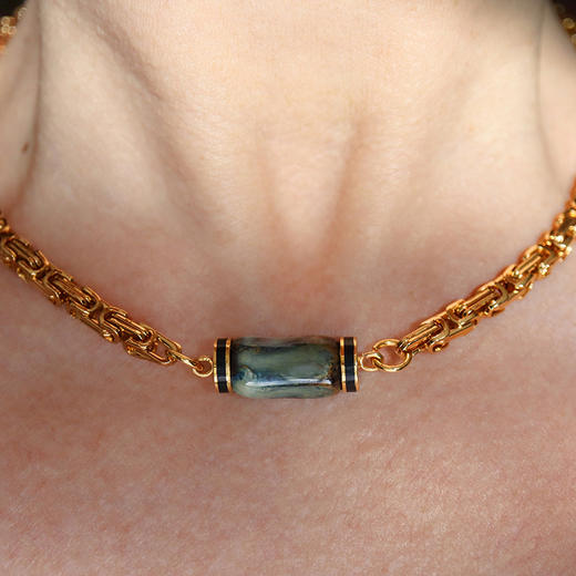 北京仓｜House of Fou-Opulent Deco -海洋色 瓷石 项链［土耳其设计师］ 商品图0