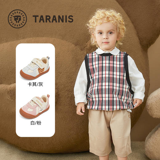 泰兰尼斯秋季新款101女宝宝牛皮机能鞋男童赤足鞋软底婴儿步前鞋 T24B5C6491 商品图1