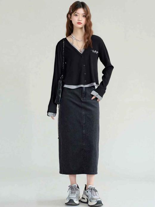 【诗铭洛可】XC7412假两件高弹上衣高弹力短款B15-2 商品图5