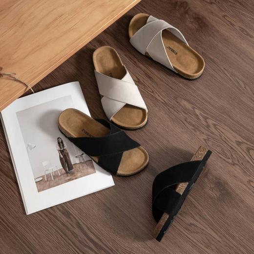 【澳洲品牌】EVERAU春夏 交叉带勃肯凉鞋拖鞋牛皮休闲女鞋EA7069 商品图0