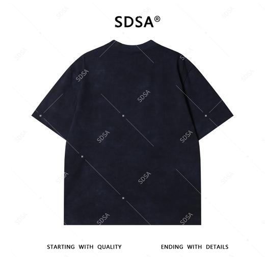 T4081夏季高级感新款男士潮牌重工刺绣花朵热气球短袖T恤宽松圆领上衣 商品图5