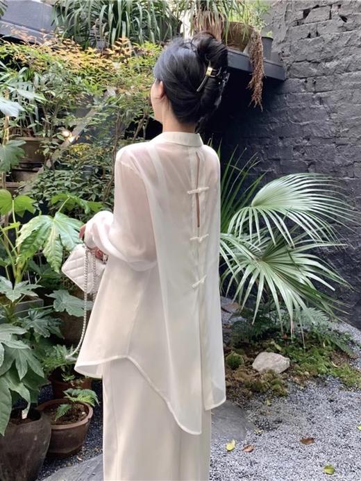 新中式后背开衩罩衫 商品图5