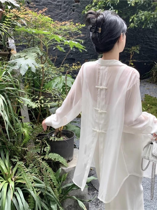 新中式后背开衩罩衫 商品图6