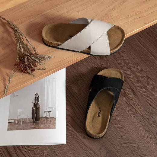 【澳洲品牌】EVERAU春夏 交叉带勃肯凉鞋拖鞋牛皮休闲女鞋EA7069 商品图1