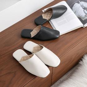 【澳洲品牌】EVERAU真皮穆勒拖鞋半包鞋女鞋柔软透气小羊皮轻便平底鞋EA7071