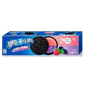 奥利奥缤纷双果味夹心饼干蓝莓味+树莓味97g/盒(B11-03-04)