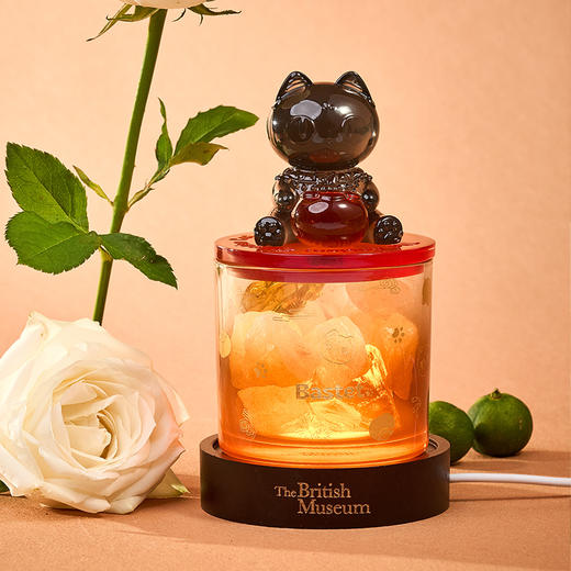 大英博物馆香薰灯氛围灯晶石可爱法式融蜡灯小众高级巴斯特柿柿如意文创创意礼物 商品图2