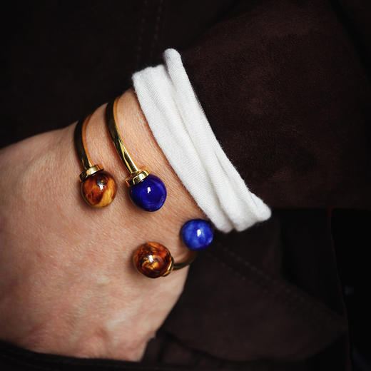 北京仓｜House of Fou-Bon Bon-琥珀色 开口 手镯［土耳其设计师］ 商品图1