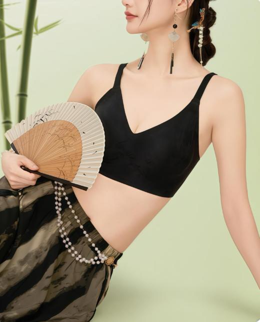 65元2件【浅幼 国风东方浮雕内衣】东方意境 国风内衣太美了~精致浮雕提花 果冻胶条 提拉承托 不易跑杯！ 商品图0