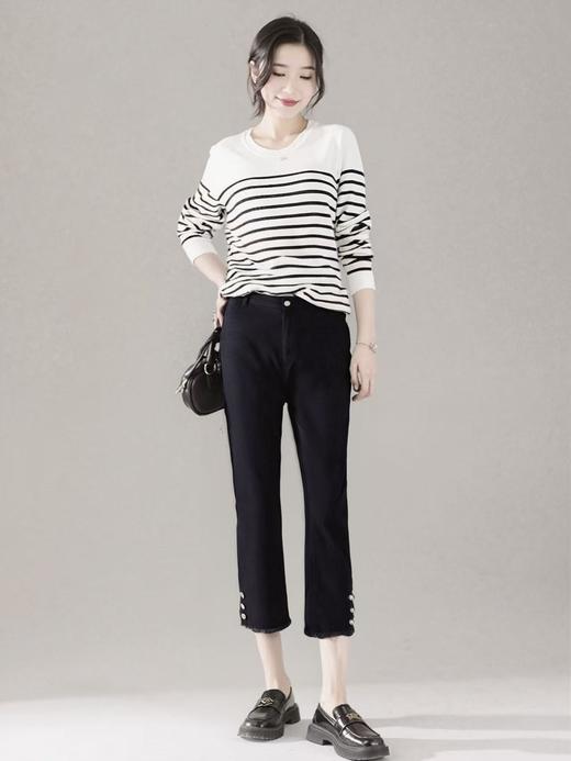 已停发，预计3.4日发【诗铭洛可】7254高弹力一粒扣九分裤 商品图1