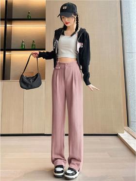 【诗铭洛可】MJ181/182麦穗纹休闲直筒裤B11-4