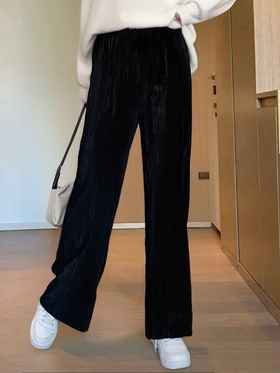 已停发，预计3.4日发【诗铭洛可】7373条绒裤直筒裤