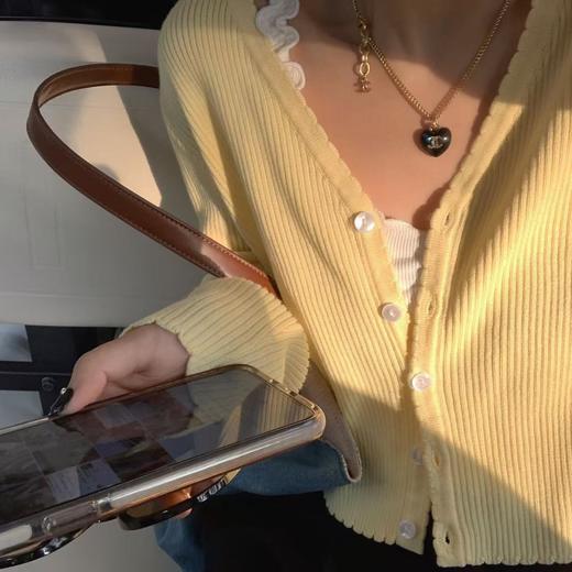 香奈儿 黑色亚克力爱心两用项链 刘雯同款（XTY） 商品图2