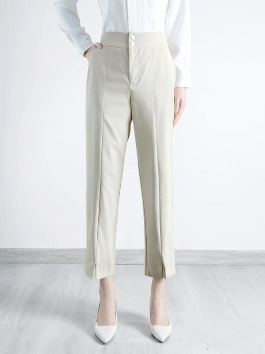 已停发，预计3.4日发【诗铭洛可】W907小脚裤开叉两粒扣品质九分裤 商品图0