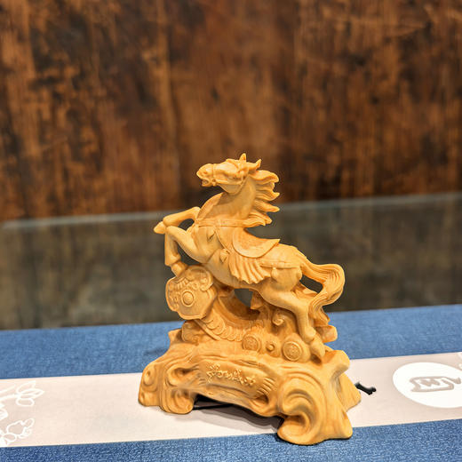 新款马到成功°黄杨木摆件 商品图4
