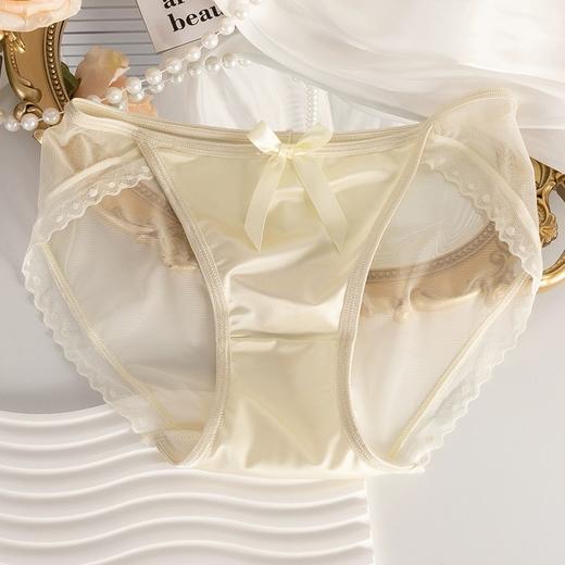 【5条秒杀价❗半透明蕾丝内裤】浪漫巴黎绸缎质感，蝴蝶结吸睛点缀，超薄亲肤不闷，高叉不勒大腿，大蝴蝶结高弹舒适纯棉裆性感**三角裤QQ 商品图8