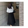 【诗铭洛可】XC2333半身裙压褶气质后松紧腰裙B22-2 商品缩略图2