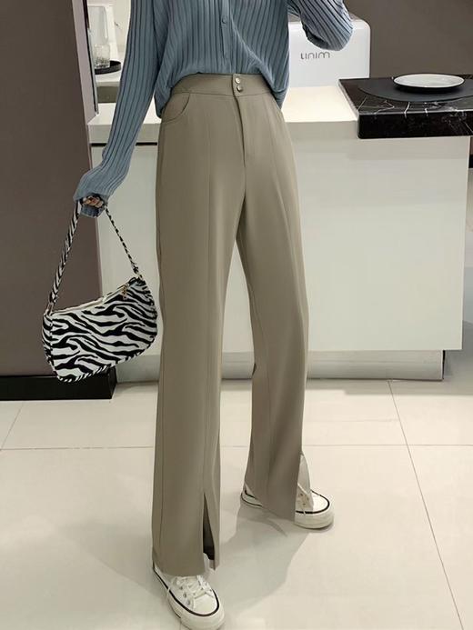 已停发，预计3.4日发【诗铭洛可】MJ117前开叉西裤垂感两粒扣垂感裤 商品图5