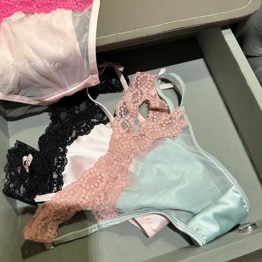 【3条装❗禁欲多巴胺低腰内裤】多巴胺拼接网纱蕾丝，低腰性感镂空缎面质感好，柔软亲肤干爽，情趣蕾丝内裤女交叉低腰纯棉裆纯欲撞色蝴蝶结三角裤QQ 商品图3