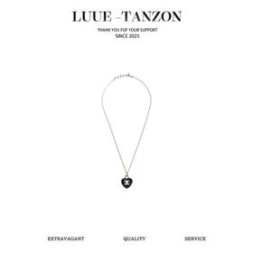 香奈儿 黑色亚克力爱心两用项链 刘雯同款（XTY）