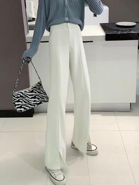 已停发，预计3.4日发【诗铭洛可】MJ117前开叉西裤垂感两粒扣垂感裤