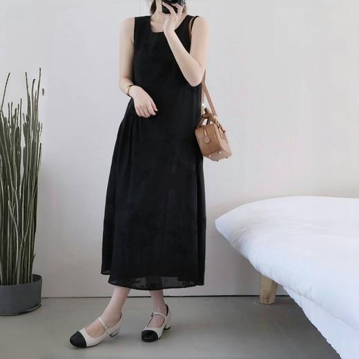 【新中式天丝连衣裙】重工刺绣小众花，米白柔光显白，小个子显高减龄，仙气女神范～ 商品图1