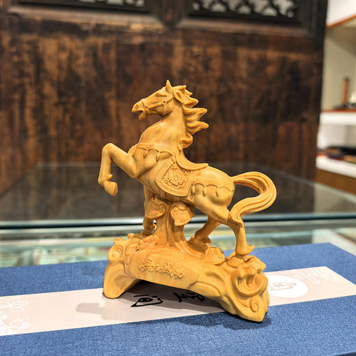 新款马到成功°黄杨木摆件 商品图7