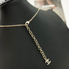 香奈儿 22秋冬浅金色上下半光面半满钻项链（XTY） 商品缩略图2