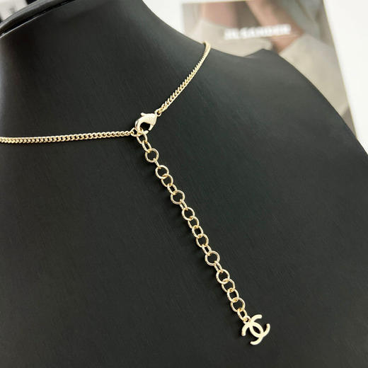 香奈儿 22秋冬浅金色上下半光面半满钻项链（XTY） 商品图2