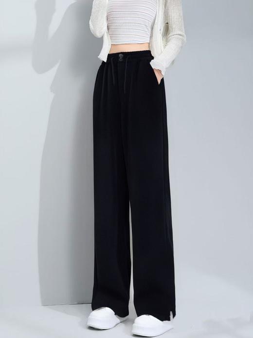 【诗铭洛可】（加绒）MJ311条纹开叉裤秋冬加绒两粒扣直筒裤B17-3 商品图2