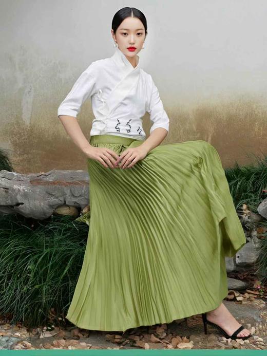 【诗铭洛可】W874百褶裙风琴压褶半身裙A11-1 商品图3