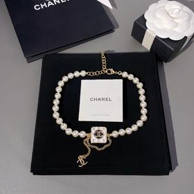 香奈儿   白胖方金c珍珠项链  （XTY）