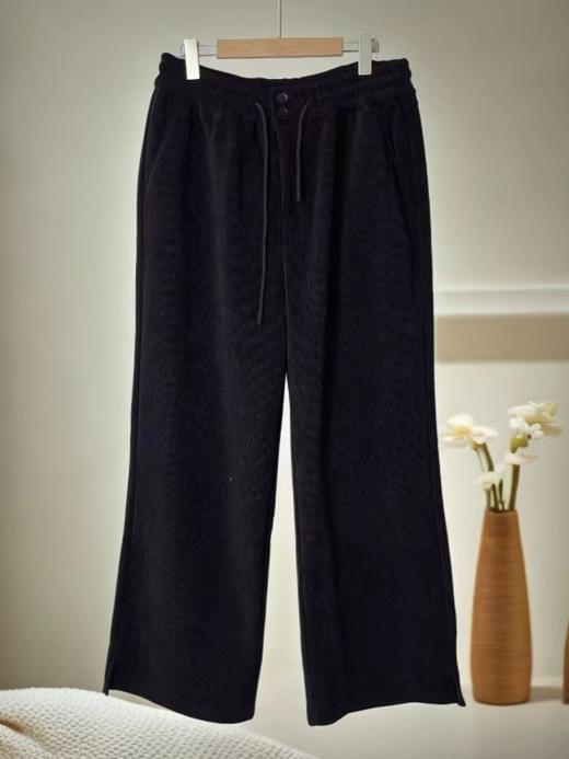 【诗铭洛可】（加绒）MJ311条纹开叉裤秋冬加绒两粒扣直筒裤B17-3 商品图3