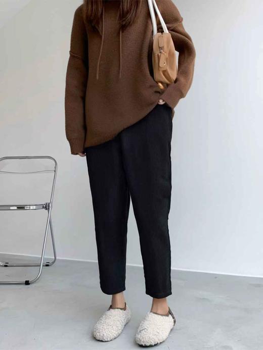 已停发，预计3.4日发【诗铭洛可】W332条绒裤显瘦萝卜裤 商品图4