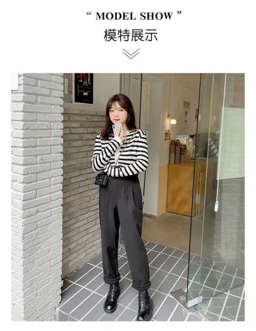已停发，预计3.4日发【诗铭洛可】W675呢料鱼骨裤 商品图5