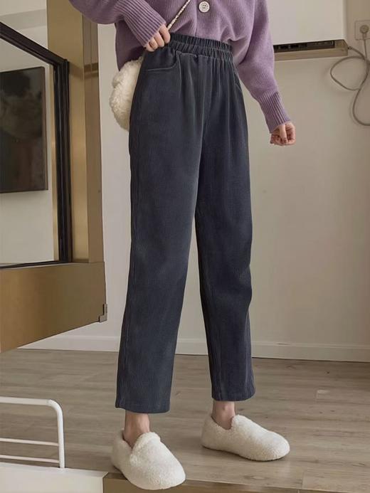 已停发，预计3.4日发【诗铭洛可】W332条绒裤显瘦萝卜裤 商品图5