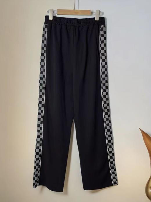 【诗铭洛可】XC7529休闲裤侧边方块格子直筒裤B17-3 商品图2