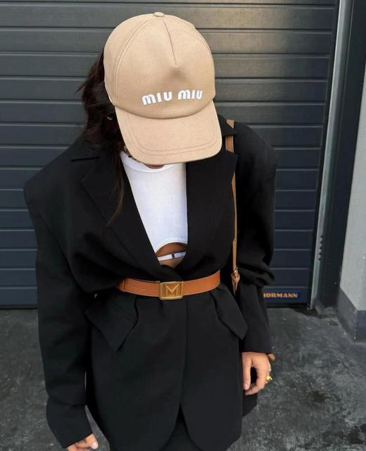 缪缪 24新品柜子同步 彩色抽绳棒球帽 （CO） 商品图5