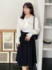【诗铭洛可】XC2333半身裙压褶气质后松紧腰裙B22-2 商品缩略图0