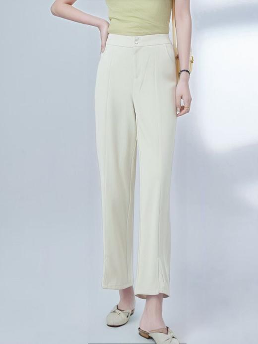 已停发，预计3.4日发【诗铭洛可】MJ117前开叉西裤垂感两粒扣垂感裤 商品图1