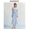 玛克门店发货：MAXRIENY法式复古感方领鱼尾连衣裙(货号:MF86DR018) 商品缩略图2
