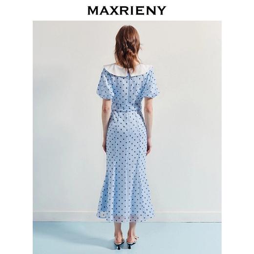 玛克门店发货：MAXRIENY法式复古感方领鱼尾连衣裙(货号:MF86DR018) 商品图3