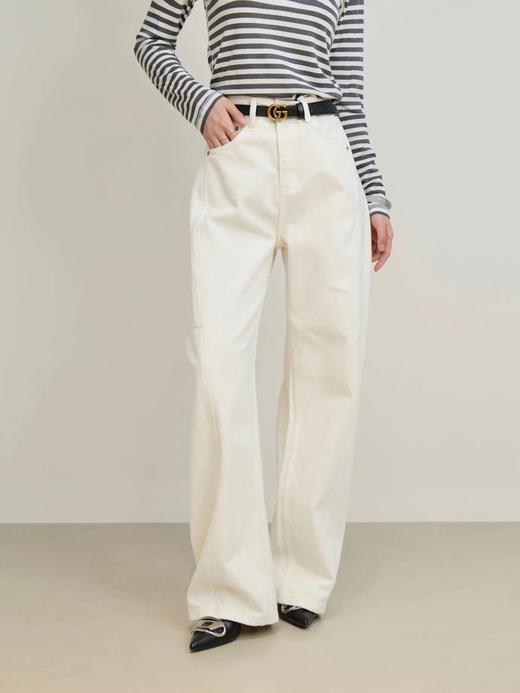 开间同款分割切线休闲百搭宽松牛仔裤 ME901 商品图0