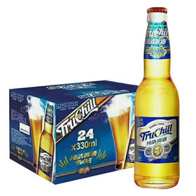 [啤酒]百威纯清啤酒330ml*24瓶整箱(百威双鹿)